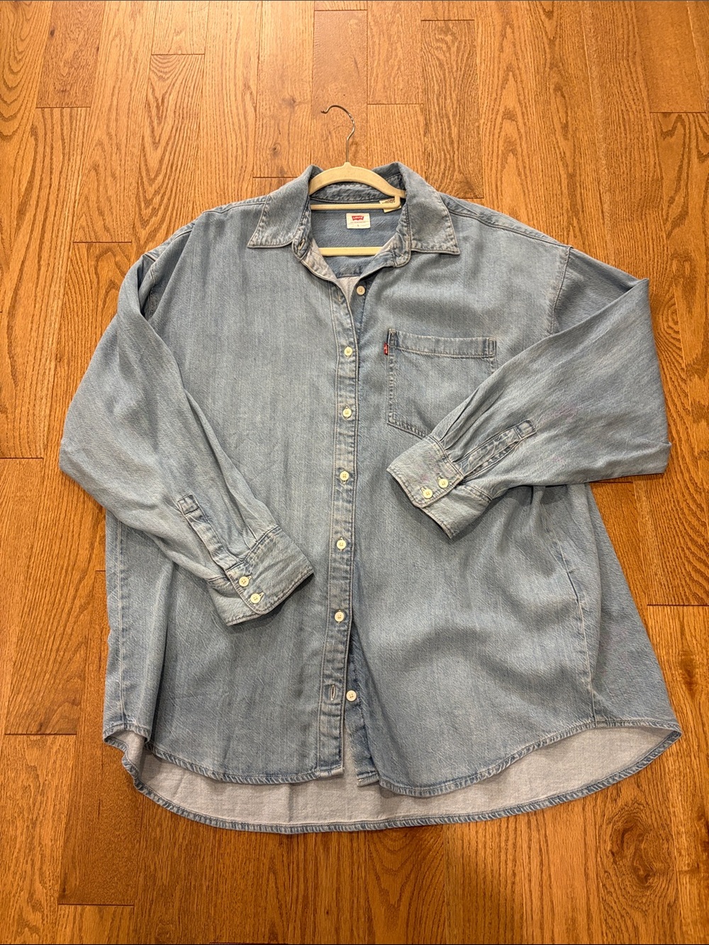 Levi's Light Wash Denim Button-Down Shirt - Men's